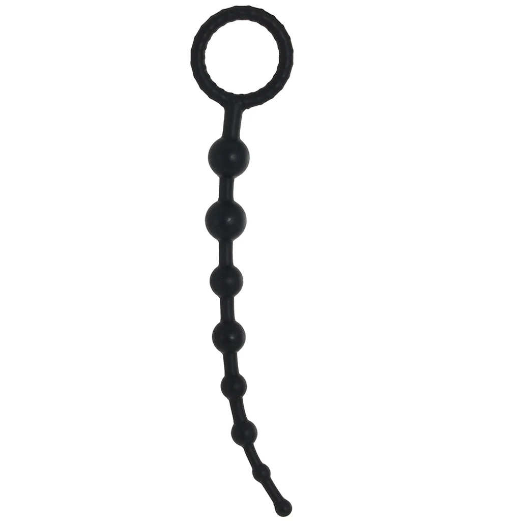 Chapelet anal gradué PinkCherry en silicone noir